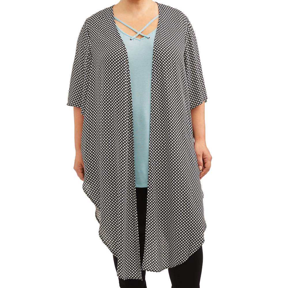 Women's Plus Size Printed Kimono Set Size 0X